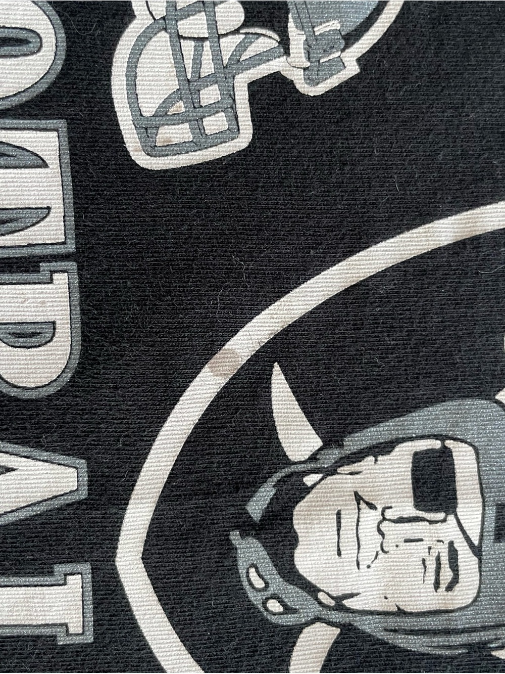 Tailgate Oakland Raiders Black Graphic Short Sleeve crop Tee size Large - Picture 3 of 3